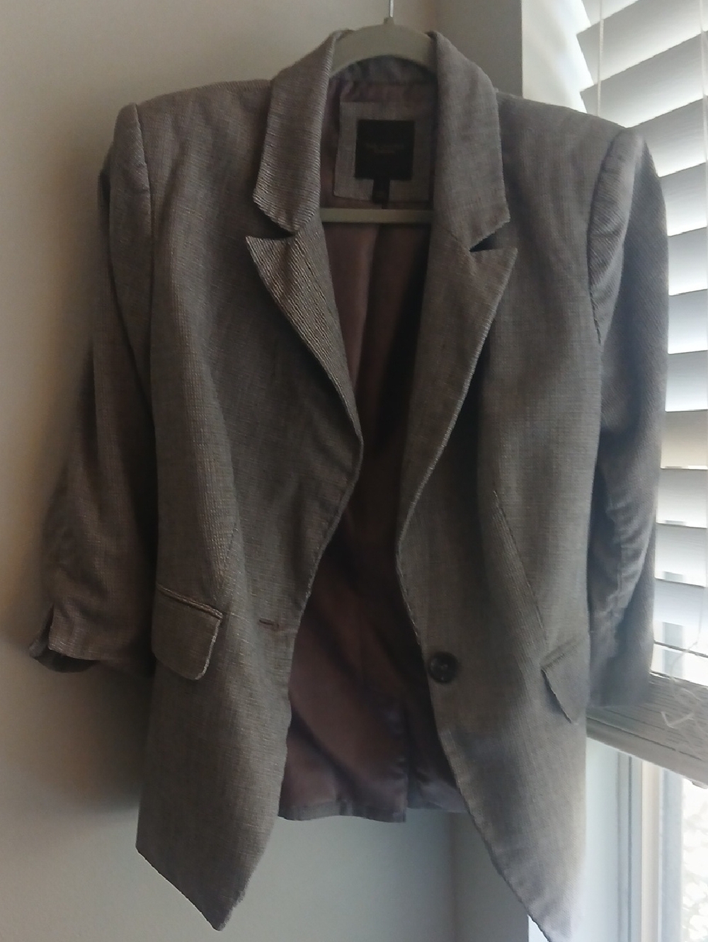 The Limited Women's Pinstripe Gray Blazer